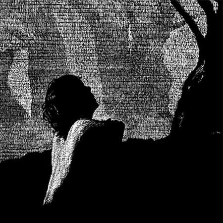 Ilustrace a grafická úprava knihy Nikose Kazantzakise: Poslední pokušení. Motiv z knižní obálky: Klečící Ježíš modlící se v olivovém háji před tím, než je zatčen.