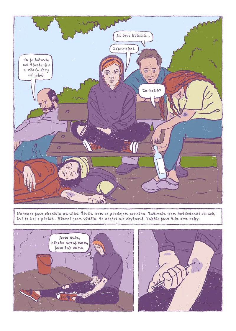 Ukázka z komiksu pro nadační fond Krok domů.